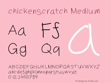 chickenscratch Version 001.000 Font Sample