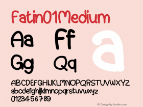 Fatin01 Version 001.000 Font Sample