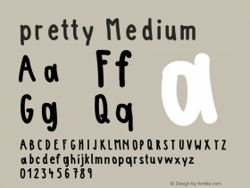 pretty Version 001.000 Font Sample