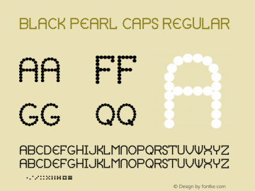 Black Pearl Caps Regular 2001; 1.0, initial release图片样张