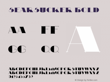 Searsucker Bold Macromedia Fontographer 4.1 5/16/02 Font Sample