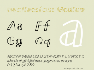 twolinesfont Version 001.000 Font Sample