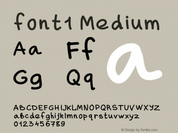 font1 Version 001.000 Font Sample