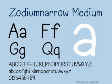 Zodiumnarrow Version 001.000图片样张