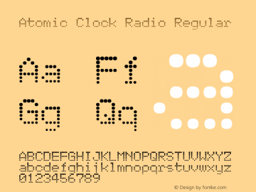 Atomic Clock Radio Regular 2 Font Sample