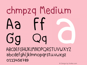 chmpzq Version 001.000 Font Sample