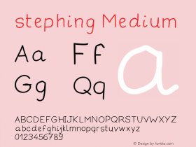 stephing Version 001.000 Font Sample