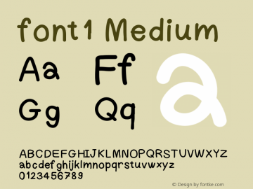 font1 Version 001.000 Font Sample