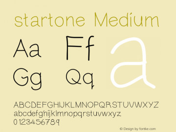 startone Version 001.000 Font Sample