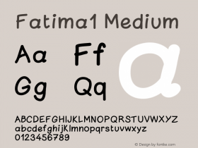 Fatima1 Version 001.000 Font Sample