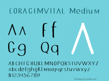 CORAGEMVITAL Version 001.000 Font Sample