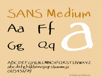 SANS Version 001.000 Font Sample