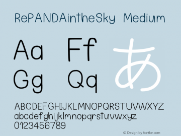 RePANDAintheSky Version 001.000 Font Sample