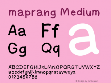 maprang Version 001.000 Font Sample