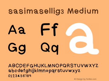 sasimasellig3 Version 001.000 Font Sample