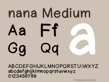 nana Version 001.000 Font Sample