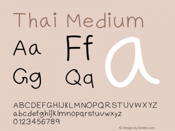 Thai Version 001.000 Font Sample