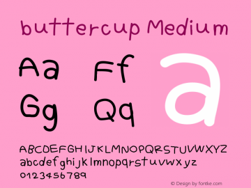 buttercup Version 001.000 Font Sample