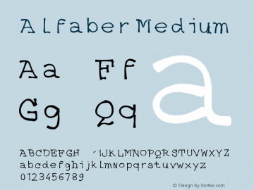 Alfaber Version 001.000 Font Sample