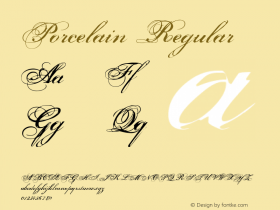 Porcelain Regular Macromedia Fontographer 4.1.2 8/17/02 Font Sample