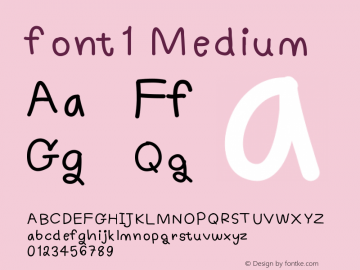 font1 Version 001.000 Font Sample