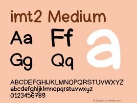 imt2 Version 001.000 Font Sample