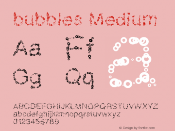 bubbles Version 001.000 Font Sample