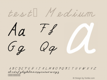 test2 Version 001.000 Font Sample