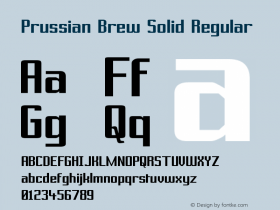 Prussian Brew Solid Regular 1.0 Font Sample