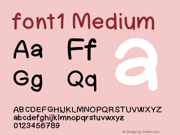 font1 Version 001.000 Font Sample