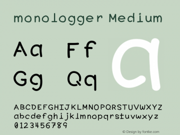 monologger Version 001.000 Font Sample