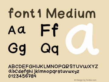 font1 Version 001.000 Font Sample