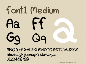 font1 Version 001.000 Font Sample