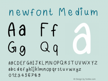 newfont Version 001.000 Font Sample