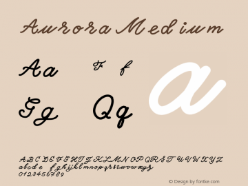 Aurora Version 001.000 Font Sample
