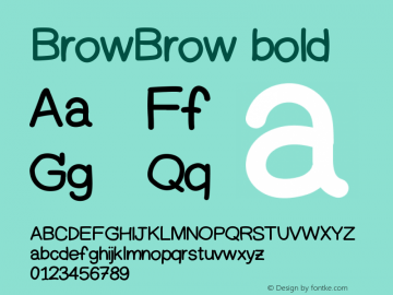 BrowBrow-bold Version 001.000图片样张