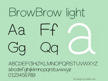 BrowBrow-light Version 001.000图片样张