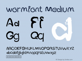 wormfont Version 001.000 Font Sample