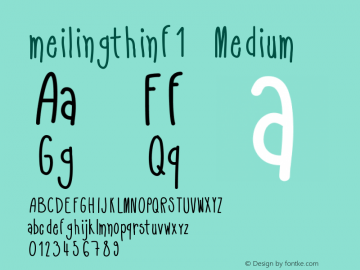 meilingthinf1 Version 001.000 Font Sample