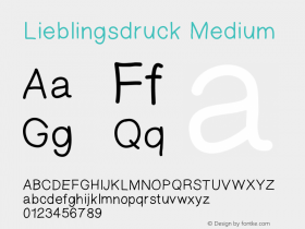 Lieblingsdruck Version 001.000 Font Sample