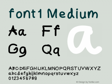 font1 Version 001.000 Font Sample