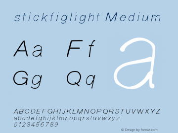 stickfiglight Version 001.000 Font Sample