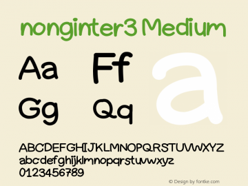 nonginter3 Version 001.000 Font Sample