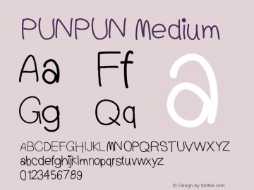 PUNPUN Version 001.000 Font Sample