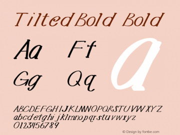 TiltedBold Version 001.000图片样张