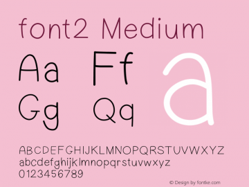 font2 Version 001.000 Font Sample