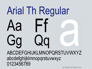 Arial Th Regular Unknown Font Sample