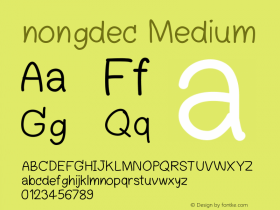 nongdec Version 001.000 Font Sample