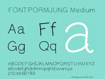 FONTPORMJUNG Version 001.000 Font Sample