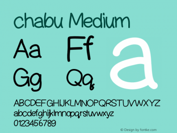 chabu Version 001.000 Font Sample